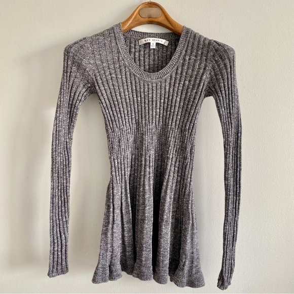 Max Studio Sweaters - Max Studio Grey Peplum Sweater Size Small